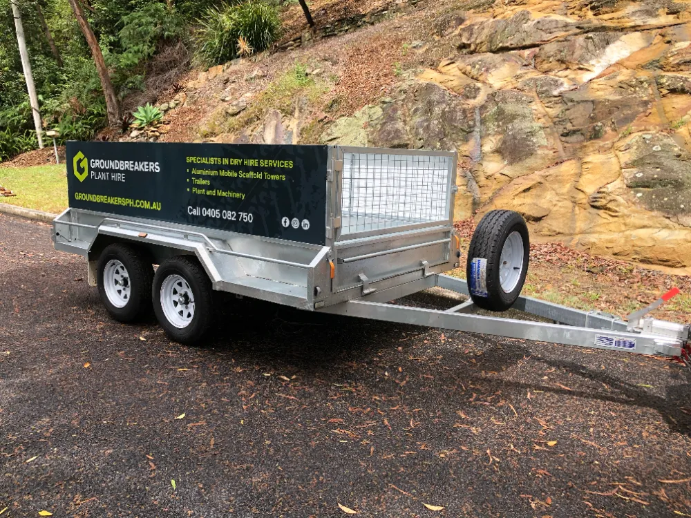 10x5 caged box trailer
